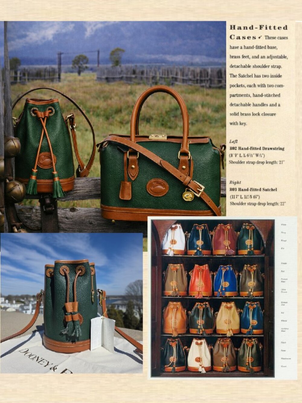 New, Vintage D&B Fir Green Hand Fitted Crossbody Bag, USA - Picture 10 of 16